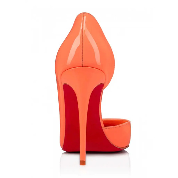 Christian Louboutin Iriza 100 Drag Orange Patent Leather D'Orsay Heel Pump 40 - Picture 10 of 12